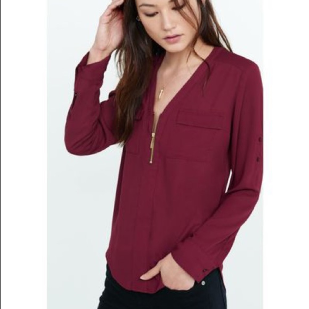 Express Deep Red Women's Blouse